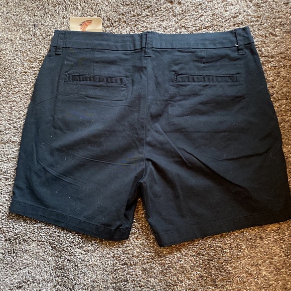 Riders by Lee Womens Midrise Black Chino Shorts sz 10 NWT - Picture 2 of 4